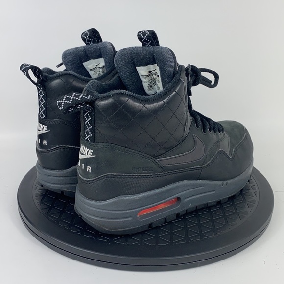 Nike Air Max 1 Mid Sneakerboot Black Water Repel 807307-001 Women’s Size 7 - Picture 5 of 14